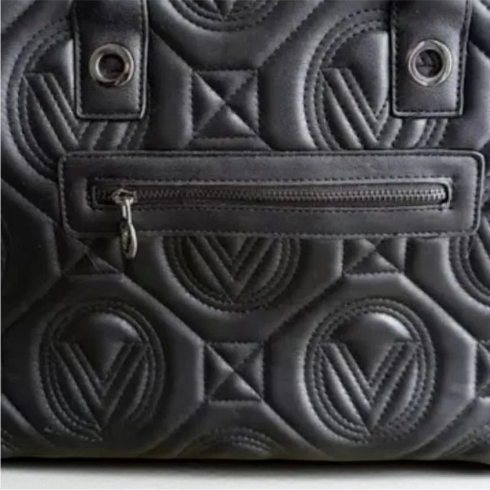 Valentino Orlandi Black Quilted Tote NWT Large one!